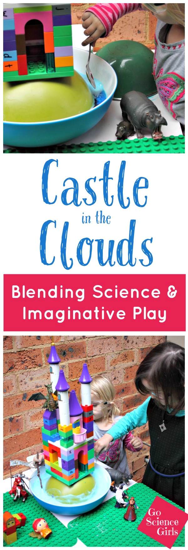 Castle in the clouds - blending science and imaginative small world play, by Go Science Kids