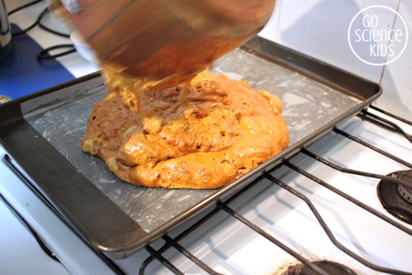 pouring fresh honeycomb