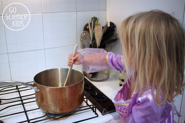 turning sugar into toffee