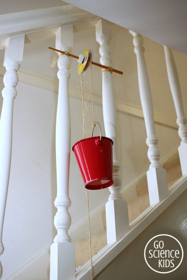 DIY Pulley for the loungeroom stairs