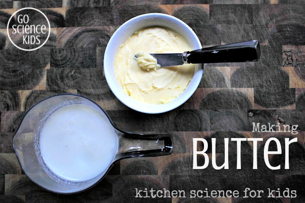 Making Butter - kitchen science for kids
