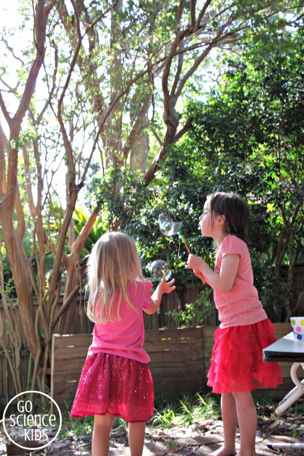 Bubble fun with DIY Christmas tree bubble wands