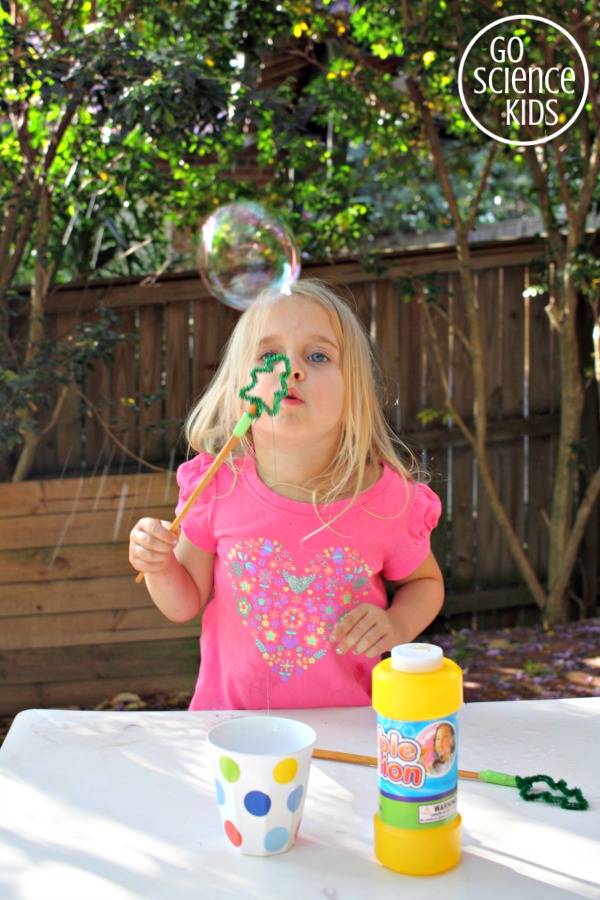Bubble physics - what shape bubbles does a Christmas tree bubble wand make