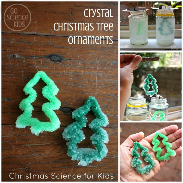 How to make Borax crystal Christmas tree ornaments - fun Christmas science project for kids