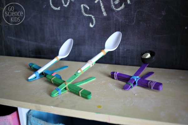DIY Craft Stick Catapults that kids can make