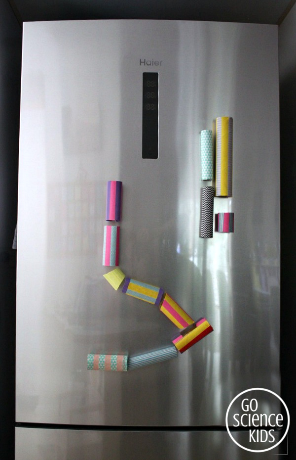 Magnetic marble run for your fridge door - fun science for kids
