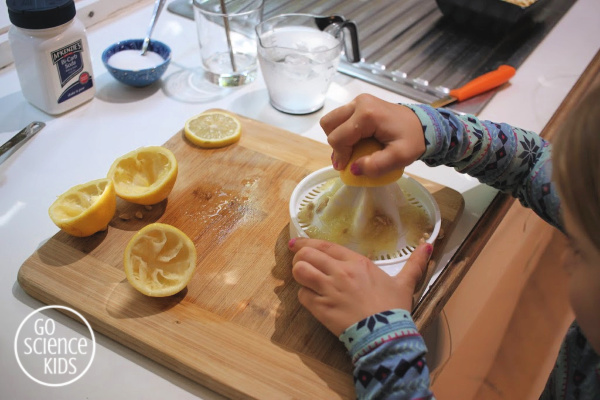 Squeezing lemon juice