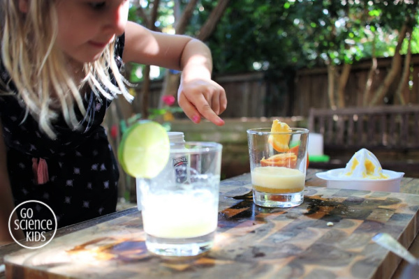 Making fizzy limeade and lemonade