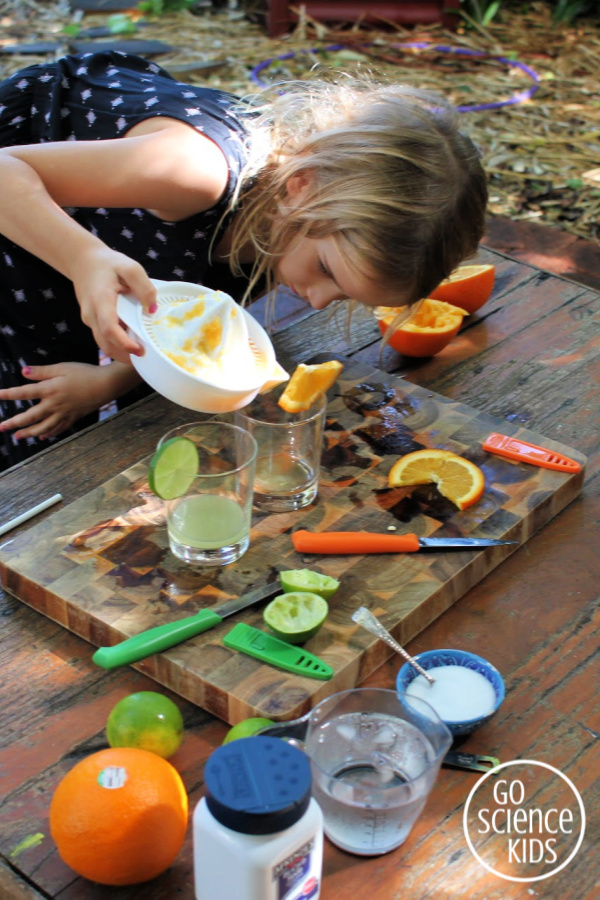 Pouring freshly squeezed orange juice