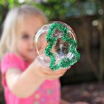 Make a Christmas tree shaped bubble wand